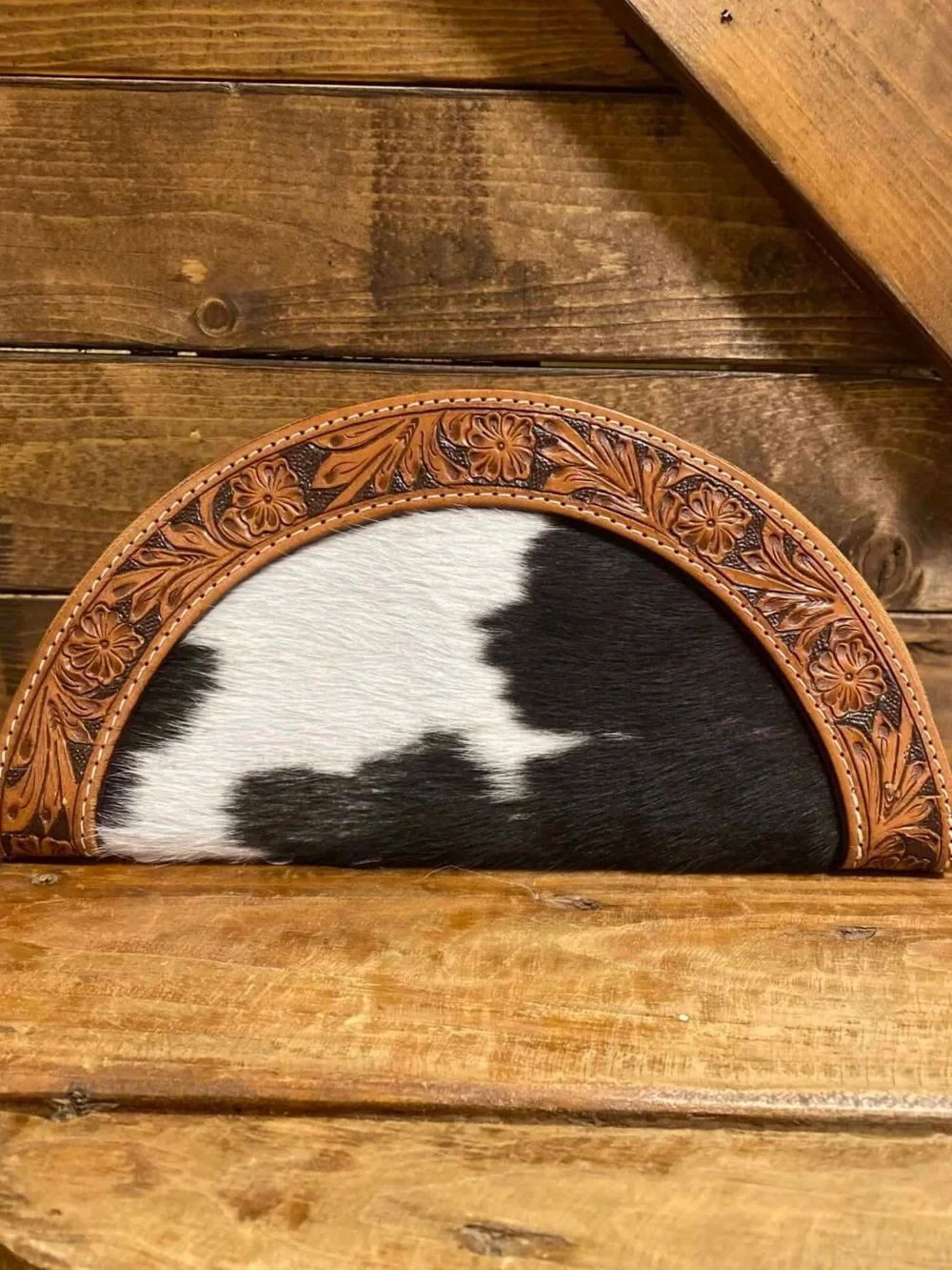 Cowhide taco wallet/wristlet